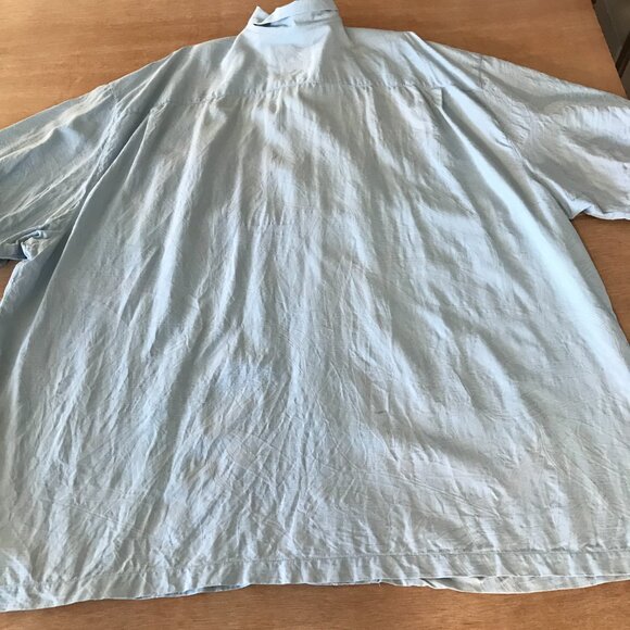 Tommy Bahama Hawaiian 100% Silk Shirt Men 3XB Blue Floral Button Up Pocket 16597 - Picture 2 of 13